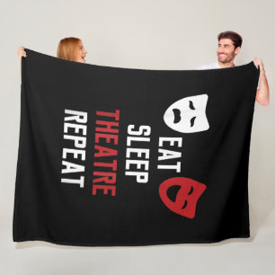 Couverture Polaire Eat Sleep Theatre Repeat Musical Thetre