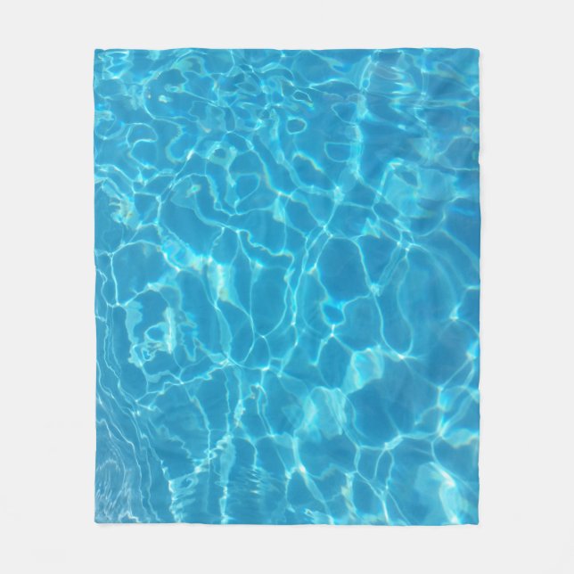 Couverture Polaire Eau de piscine bleu ciel cristallin (Devant)