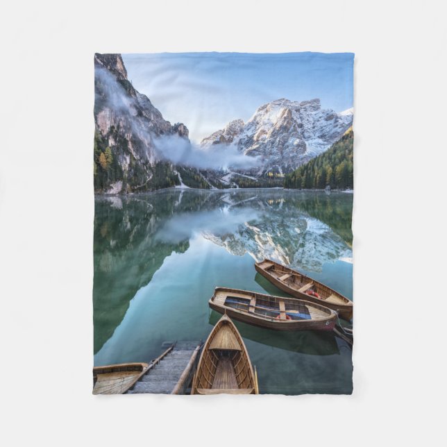 Couverture Polaire Eau | Pragser Wildsee Dolomites Italie (Devant)