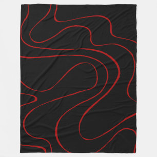 Couverture Polaire Ebb et flux 2 en rouge et noir