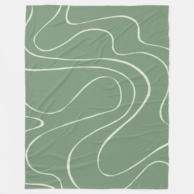 Couverture Polaire Ebb et flux 2 en vert (Devant)