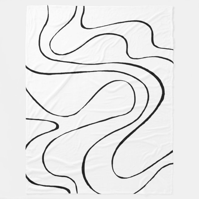 Couverture Polaire Ebb et flux 2 - Noir et blanc (Devant)