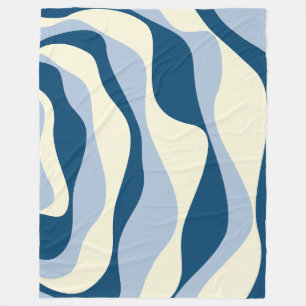 Couverture Polaire Ebb et flux 4 - Bleu foncé, Bleu clair et Crème