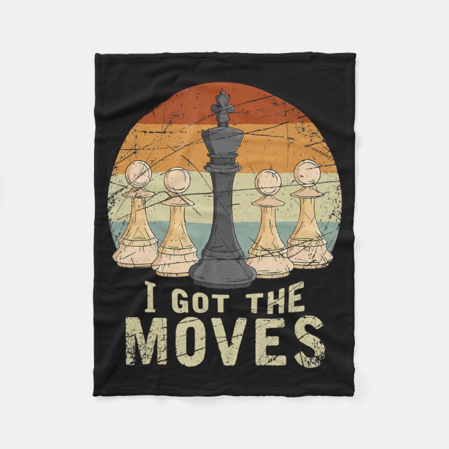 Couverture Polaire Échecs de la figure d'échecs du roi du pion et éch (Devant)