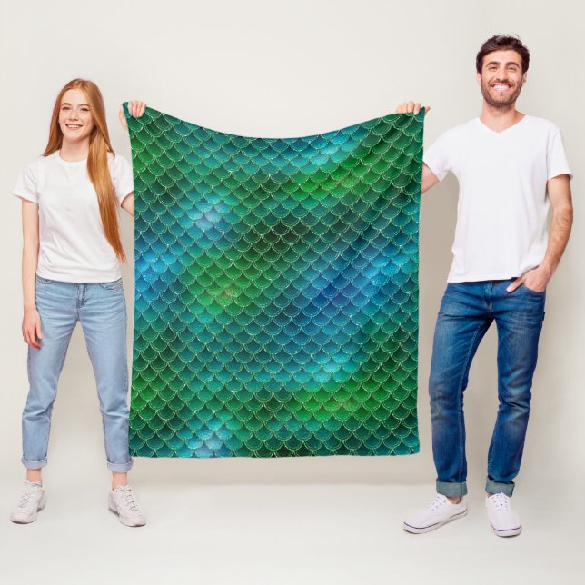 Couverture Polaire Échelles de sirène (En situation)