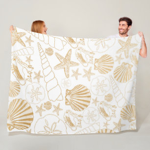 Couverture Polaire Échouez le décor orienté, motif de coquille de