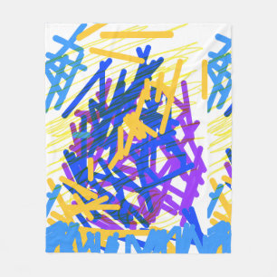 Couverture Polaire Éclaboussure de peinture festive abstraite moderne