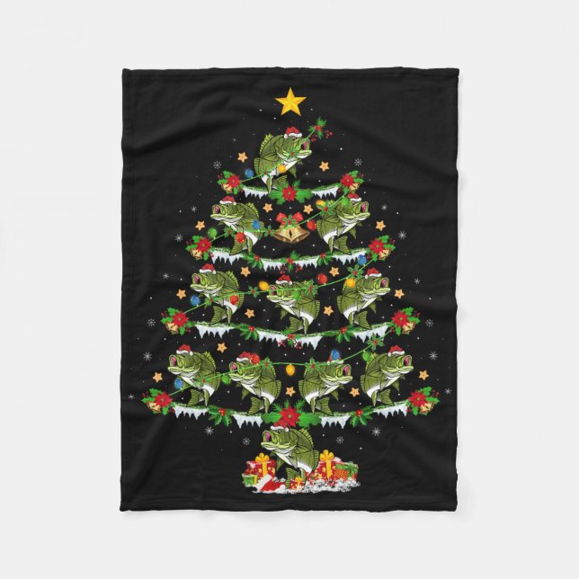 Couverture Polaire Éclairage de Noël Santa Byss Fish Christmas Tr (Devant)