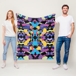 Couverture Polaire Éclat Vibrant : Éclaboussures de Couleurs Aléatoir