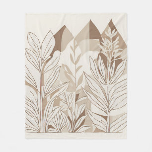 Couverture Polaire Eclectique Naturel Terracotta Fleur sauvage Rustiq
