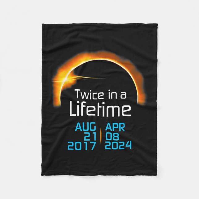 Couverture Polaire Éclipse Solaire 2024 Joli Éclipse Solaire Enfants (Devant)