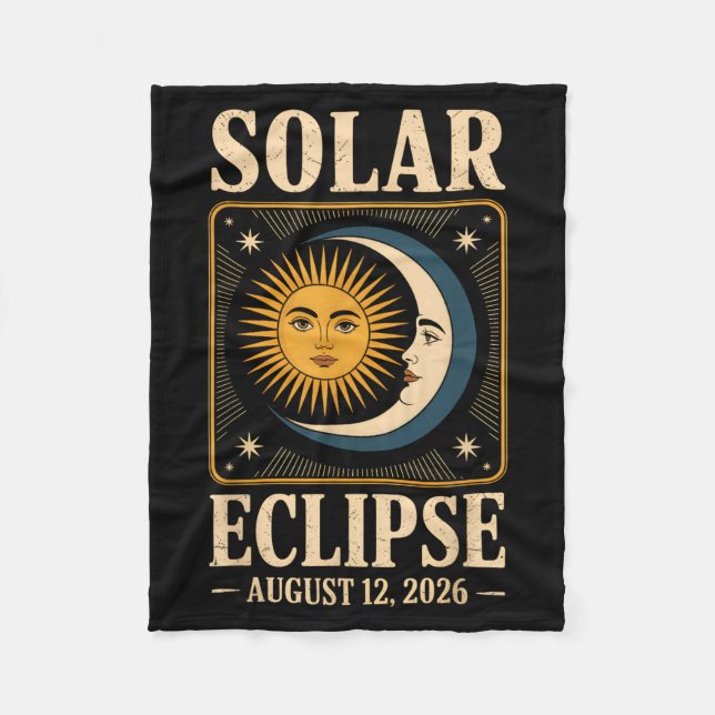 Couverture Polaire Éclipse solaire 2026 Éclipse solaire totale 12 aoû (Devant)