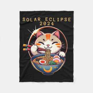 Couverture Polaire Éclipse solaire 8 avril 2024 Astronomie Chat Kawai