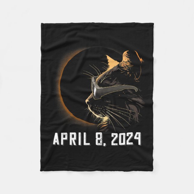 Couverture Polaire Éclipse Solaire Chat Éclipse Solaire Chat (Devant)