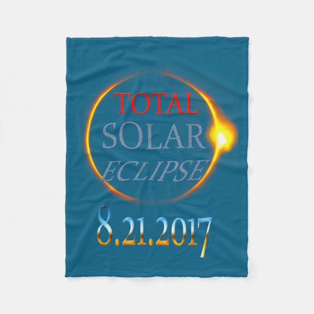 Couverture Polaire Éclipse Solaire Totale 2017 (Devant)