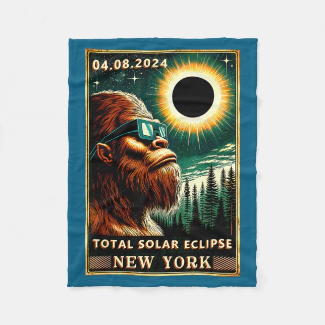Couverture Polaire Éclipse solaire totale drôle York Bigfoot (Devant)