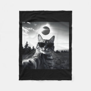 Couverture Polaire Éclipse solaire totale Illustration de chat Usa