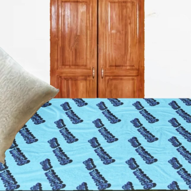 Couverture Polaire École Bluz-3DII (This customized, fleece blanket, gives your bedroom, or dorm room, that personal touch!)