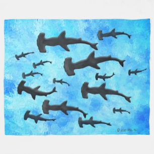Couverture Polaire École des requins de Hammerhead à Silhouette