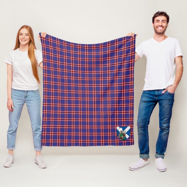 Couverture Polaire Ecosse Laing de Archiestown Tartan Plaid (En situation)