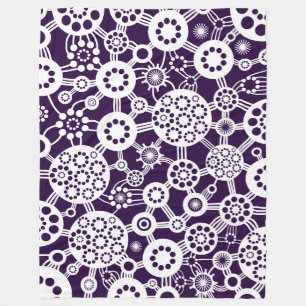 Couverture Polaire Écosystème - blanc sur Deep Purple 25003a