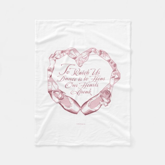 Couverture Polaire Écouter Notre Ballet Hearts Fleece Blanket (Devant)