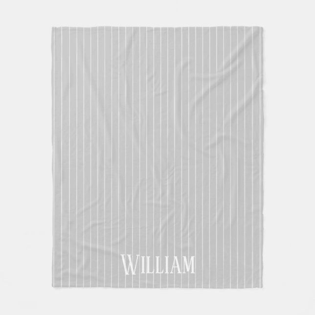 Couverture Polaire Écrans gris clair personnalisés (Devant)