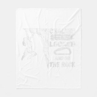 Couverture Polaire Écrasé verrouillé et sur la fille escalade rock