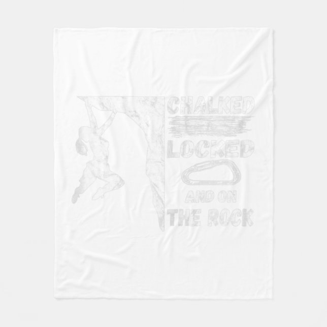 Couverture Polaire Écrasé verrouillé et sur la fille escalade rock (Devant)