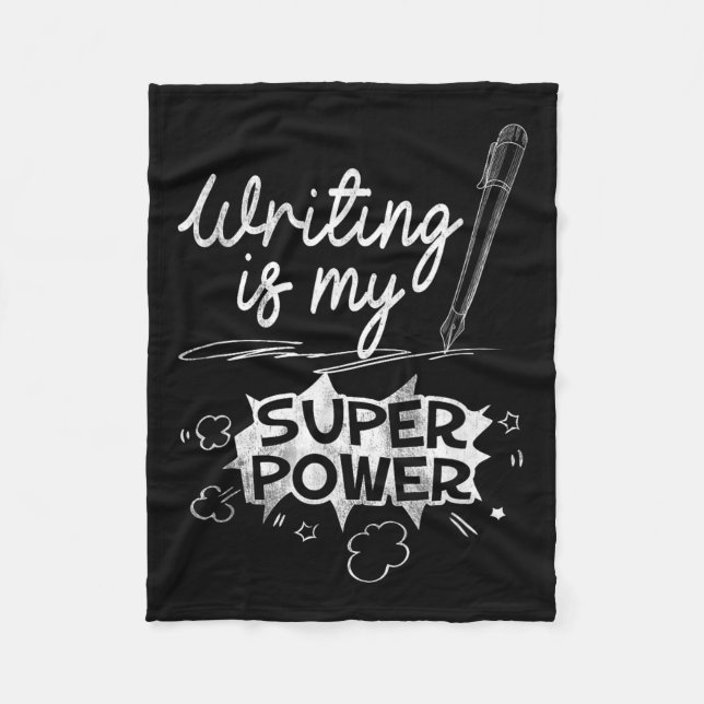 Couverture Polaire Écrire Est Mon Superwer Superhero Écrivains Et Aus (Devant)