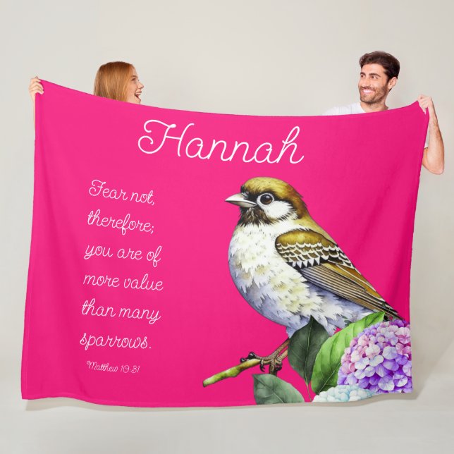 Couverture Polaire Écriture Matthieu 10:31 (En situation)