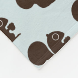 Couverture Polaire Écureuil mignon avec Motif de noix Animal sauvag