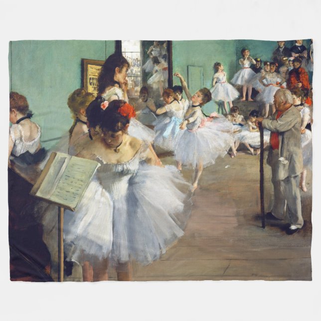 Couverture Polaire Edgar Degas - Le Cours de danse (Devant (Horizontal))
