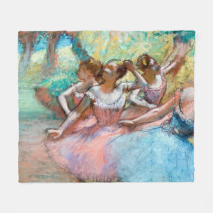 Couverture Polaire Edgar Degas - Quatre ballerines sur scène