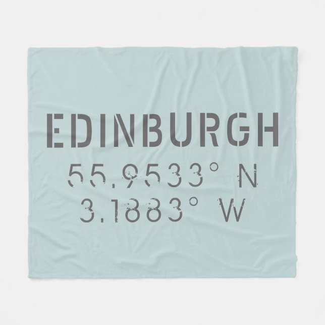 Couverture Polaire Edinburgh Latitude Longitude (Devant (Horizontal))