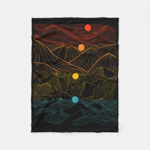 Couverture Polaire Edm Techno Sun Moon Music Festival Dancing D