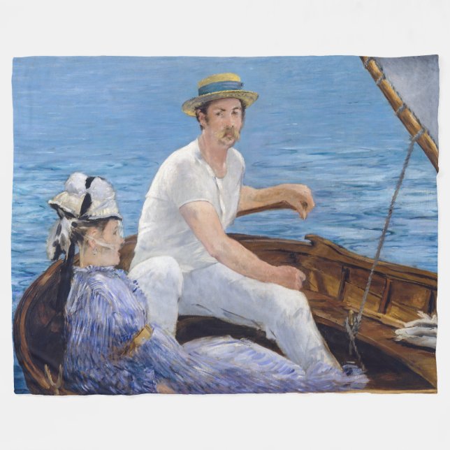 Couverture Polaire Edouard Manet - En bateau (Devant (Horizontal))