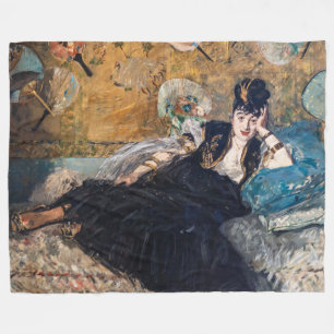 Couverture Polaire Edouard Manet - Lady avec fans
