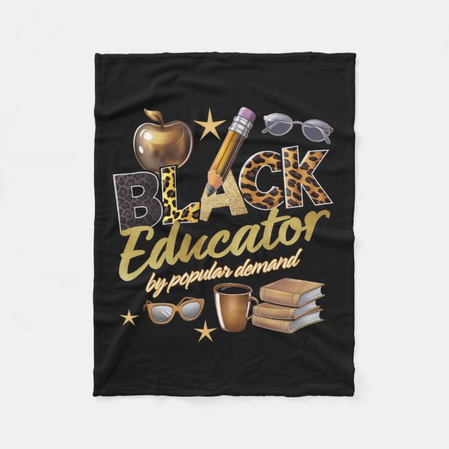 Couverture Polaire Éducateur noir par demande populaire Histoire noir (Devant)