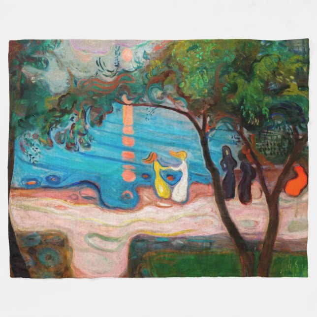 Couverture Polaire Edvard Munch - Danse sur la plage (Devant (Horizontal))