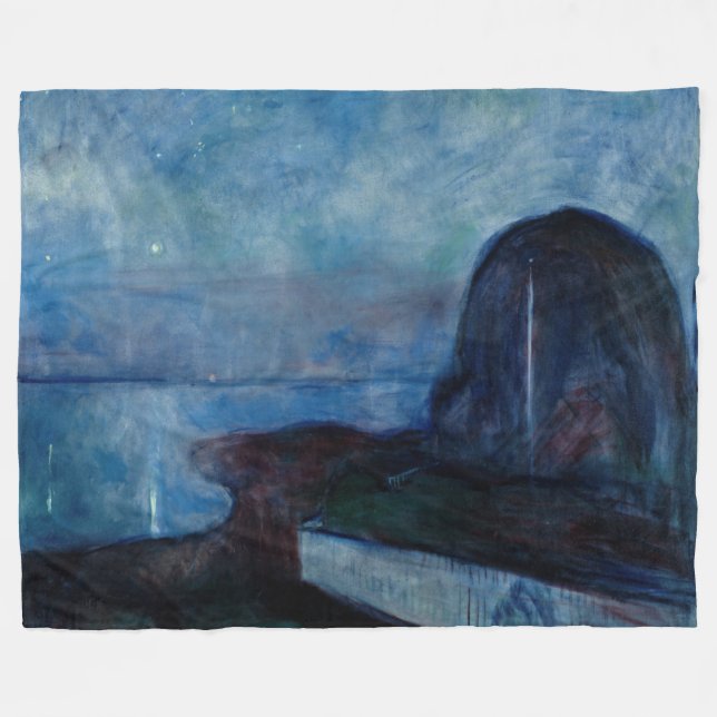 Couverture Polaire Edvard Munch - Nuit étoilée 1893 (Devant (Horizontal))