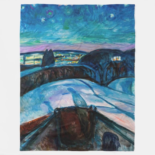 Couverture Polaire Edvard Munch - Nuit étoilée 1922 (Devant)