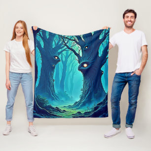 Couverture Polaire Eerie Woodland Eyes