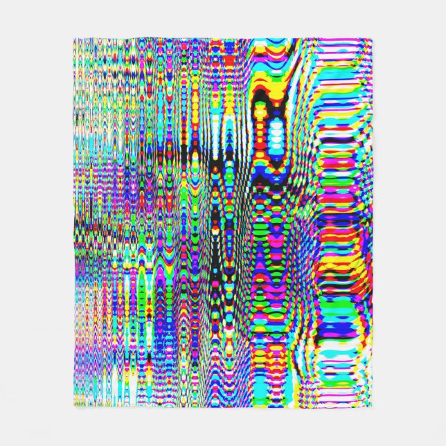 Couverture Polaire Effets numériques : conception abstraite multicolo (Devant)