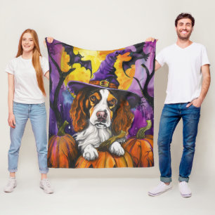 Couverture Polaire Éffrayant Bretagne Espagnol Halloween Citrouille s