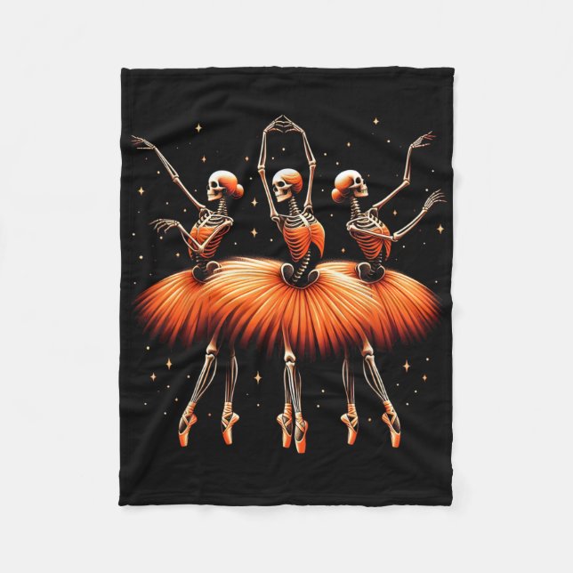 Couverture Polaire Éffrayant Byllerina Skeleton Danser Drôle Hallowee (Devant)