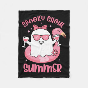 Couverture Polaire Éffrayant Ghoul été mignon Fantôme Flamant rose ét