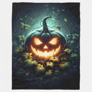 Couverture Polaire Éffrayant nature brillant Halloween citrouille