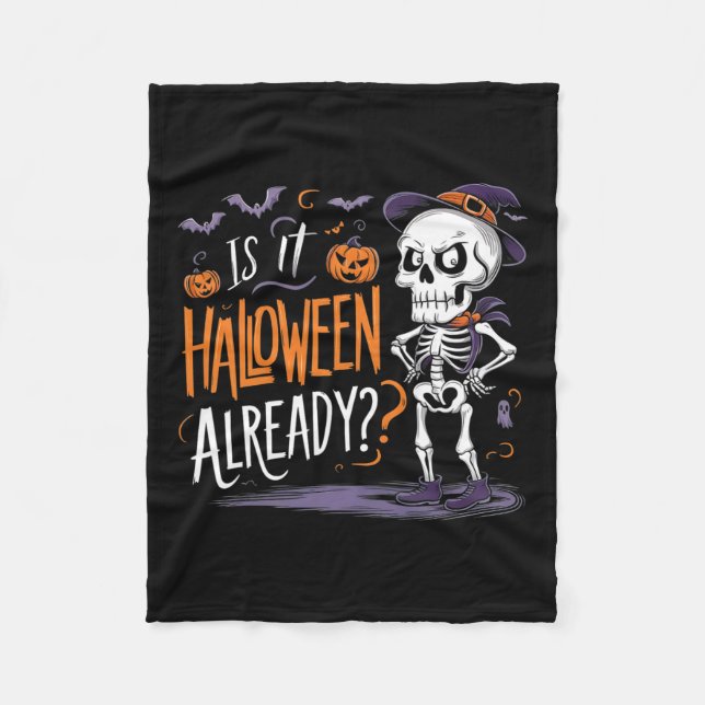 Couverture Polaire Éffrayant Skeleton Ghost Est Il Halloween Déjà (Devant)
