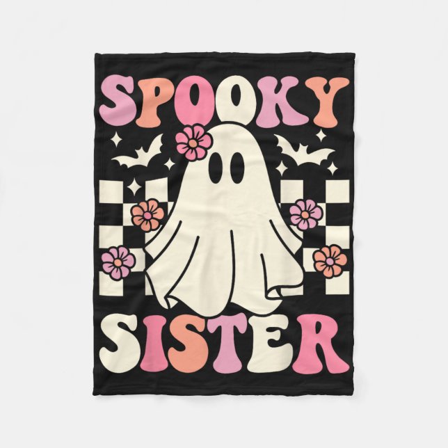 Couverture Polaire Éffrayante Soeur Halloween Ghost Costume Rétro Sup (Devant)